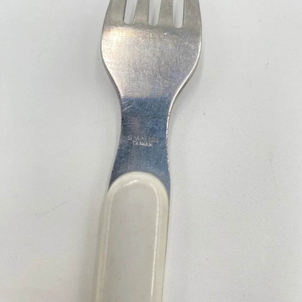 Vintage Kids‎ Stainless Steel Fork Childrens Cartoon Boy Dog Tree Handle Utensil